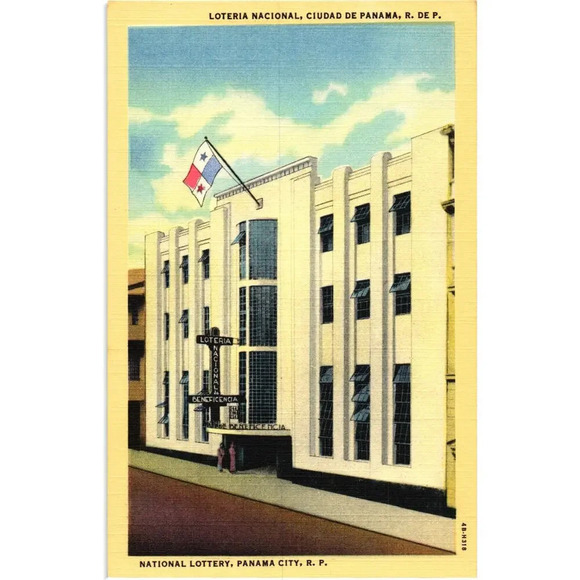 American Vintage Other - NATIONAL LOTTERY, PANAMA CITY, R. P. Republic Of Panama Postcard